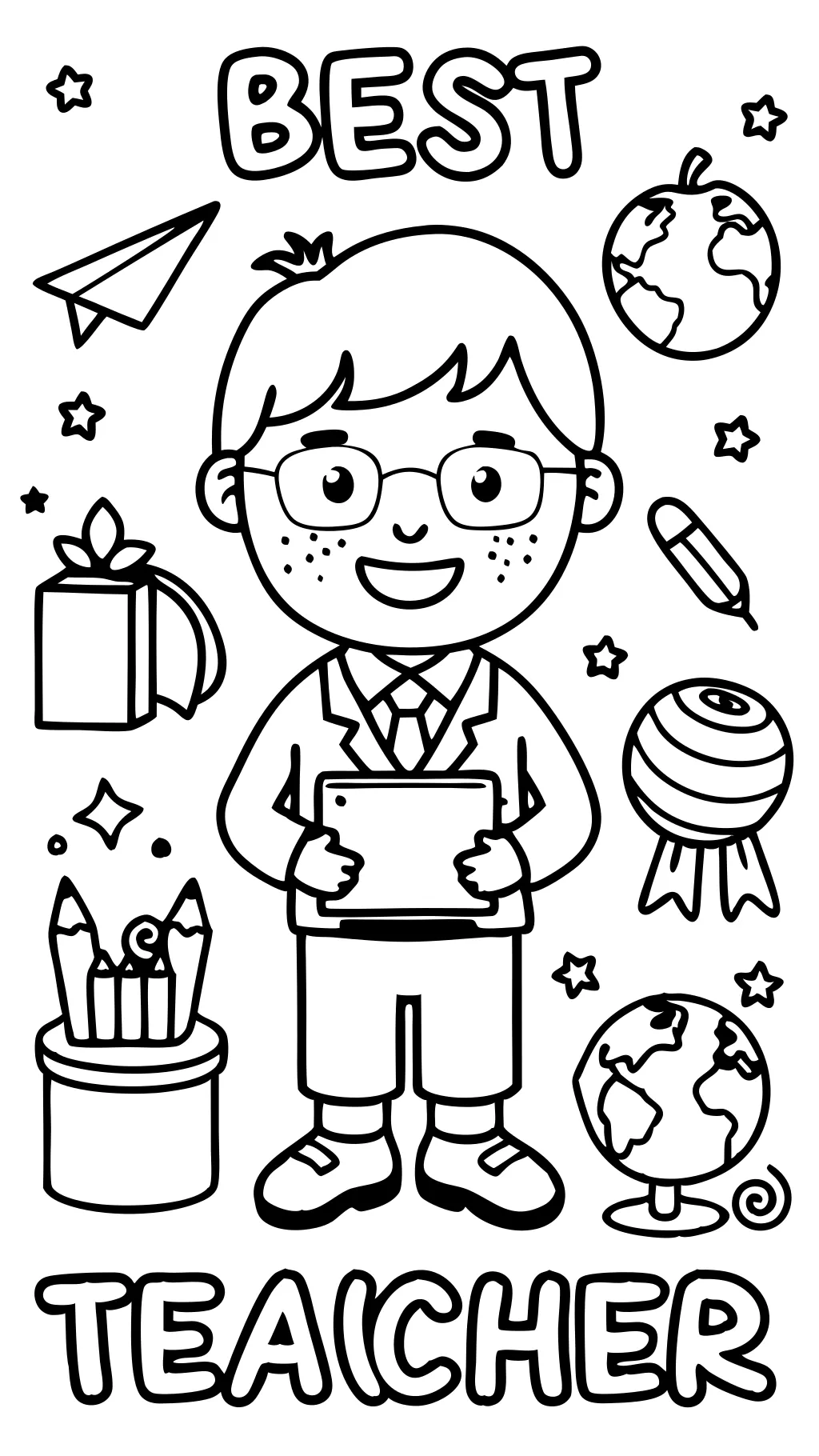 coloring pages best teacher